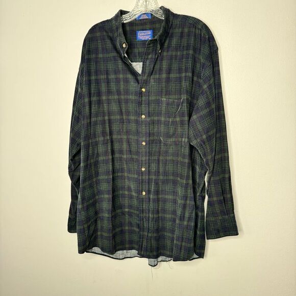 Pendleton plaid corduroy shirt size XL - Picture 1 of 5